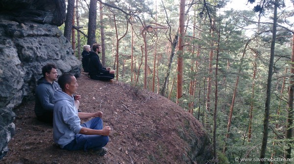 Early morning Zazen at the edge