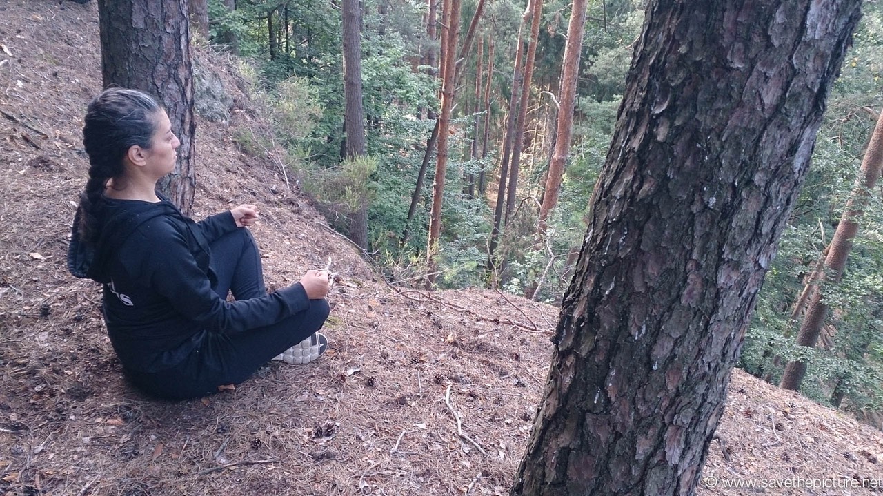 Fay early morning Zazen at the edge