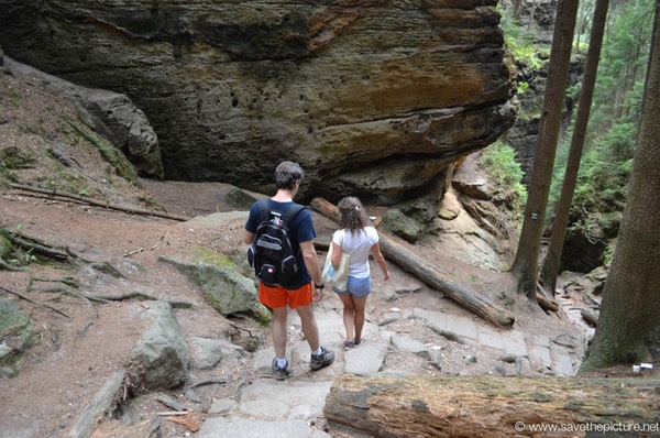 Hiking into the canyon, part of the Taikiken Natural Tuning week in Czech