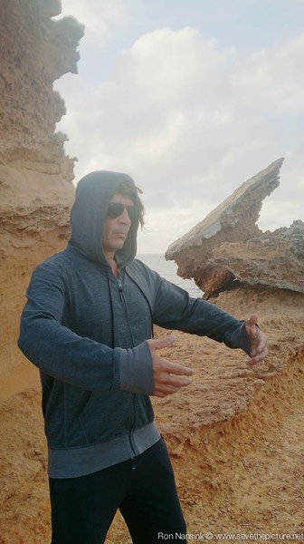 ibiza retreat natural tuning april 2015 Early morning Taikiken Ritsuzen on the cliffs