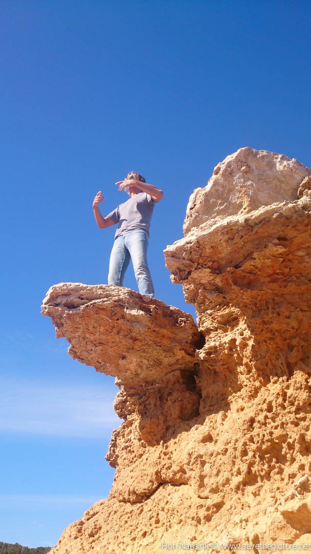 ibiza retreat natural tuning april 2015 Taikiken Ritsuzen, standing on the top of the world