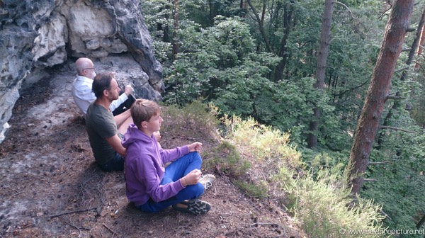 Martijn early morning Zazen at the edge