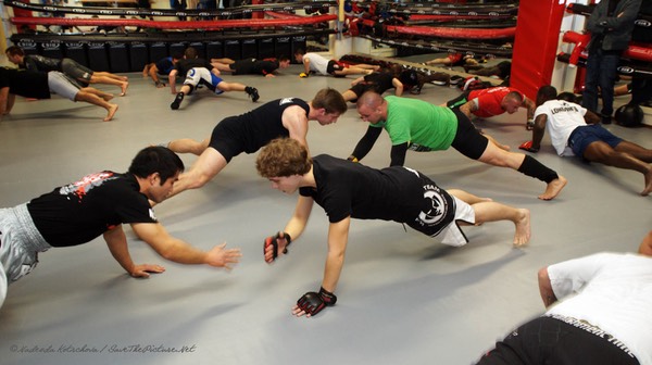 MMA training, warming up 2