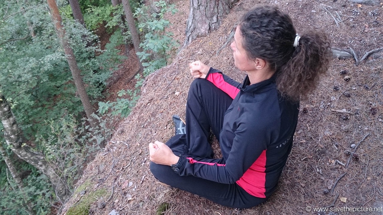 Nadja early morning Zazen at the edge