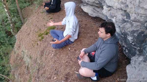 Pascal early morning Zazen at the edge