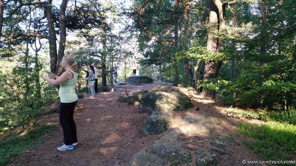 Ritsuzen early morning meditation with a beautiful view.