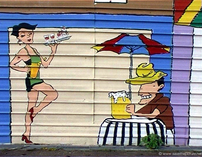 Singapore graffiti beergarden