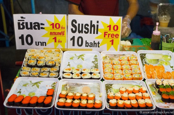 Japanese sushi with a Thai smile, good taste