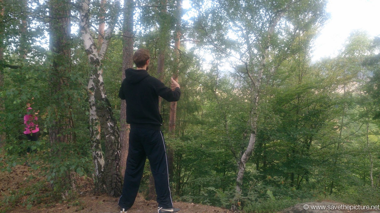 Taikiken inhaling the fresh morning air