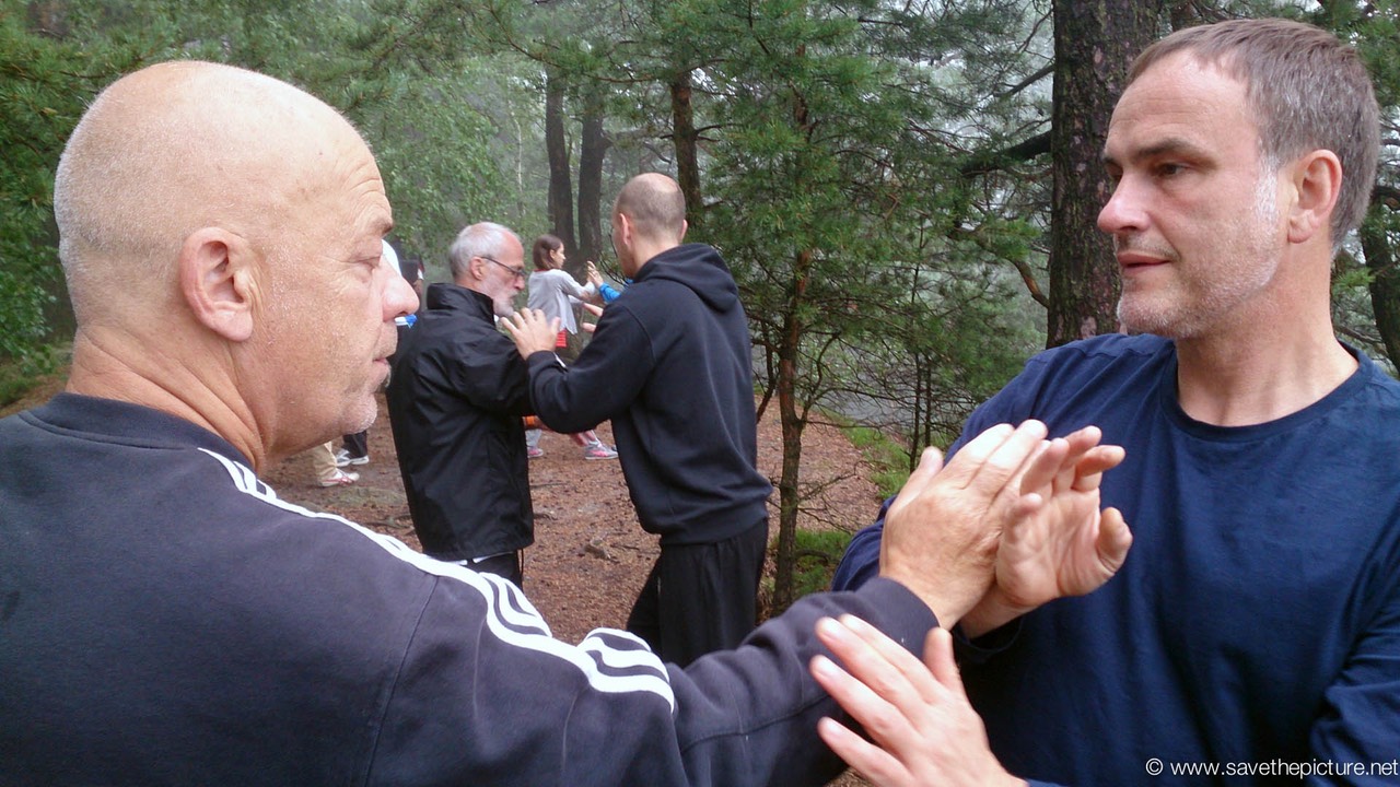 Taikiken pushing hands, playing with balance