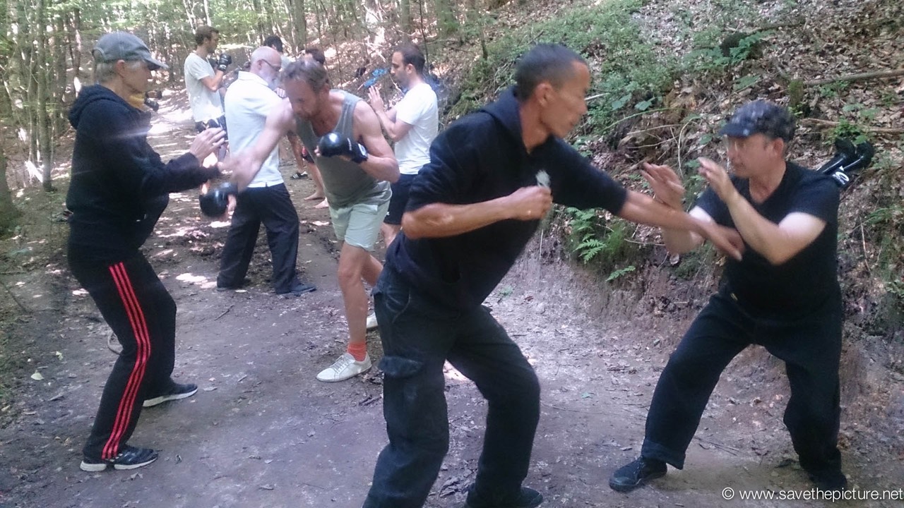 Taikiken training Pascal and Uwe