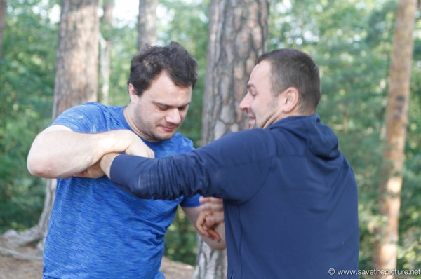 Toine and Philippe double hand pushing hands